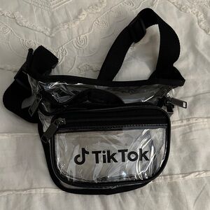 Clear Black Waist Bag — Men's Transparent Belt Bag